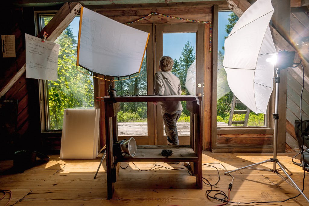temporary lighting studio on Moscow Mountain, 7.15